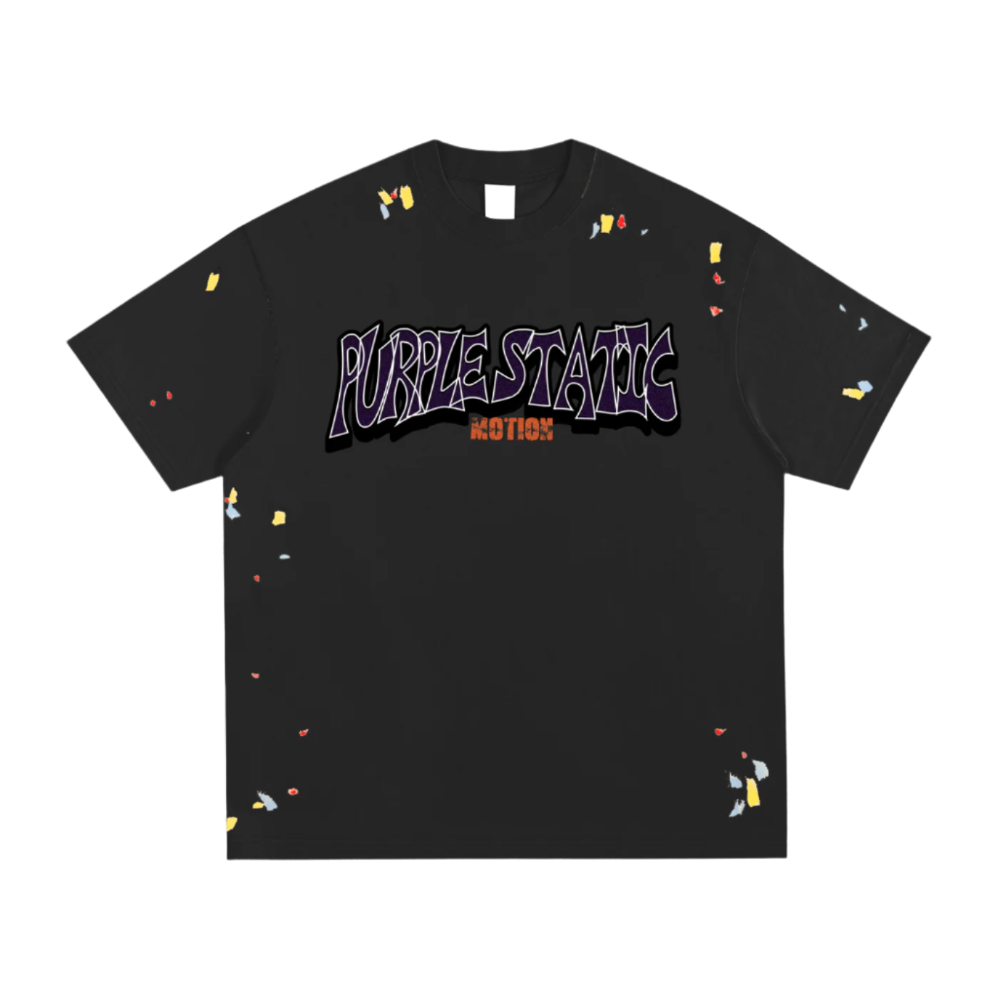 Purple Static Art Dept. Black T-Shirt