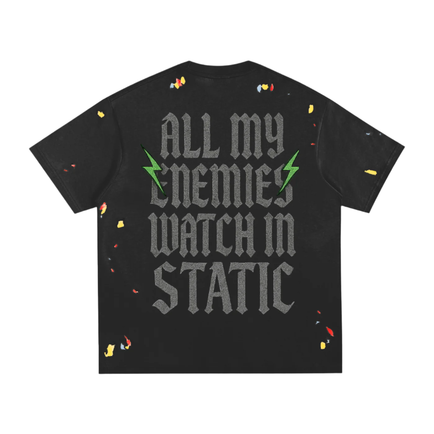 Purple Static Art Dept. Black T-Shirt
